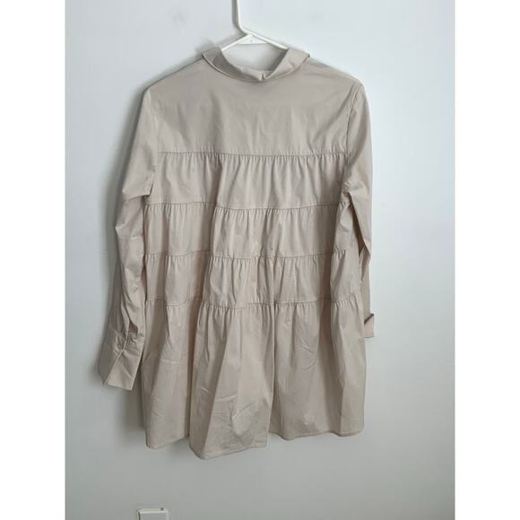 Renuar Gathered Back Big Shirt bone‎ color NWT Size medium - Picture 1 of 9